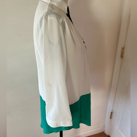 BCX - Light Weight Sheer - Partial Button-Down Blouse - Size Med Top. $40NWT - Picture 2 of 13